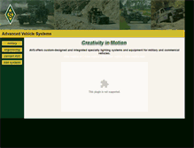 Tablet Screenshot of advancedvehiclesystems.com